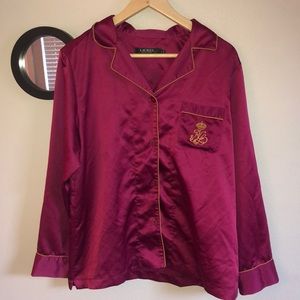 Ralph Lauren Satin Pajama Top
